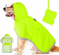 Lukovee Dog Raincoat, Dog Rain Jacket with Clear H