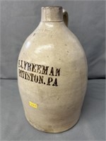 Pittston, PA Advertising Stoneware Jug