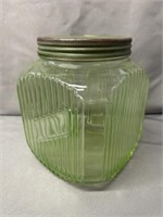 Green Depression Kitchen Canister
