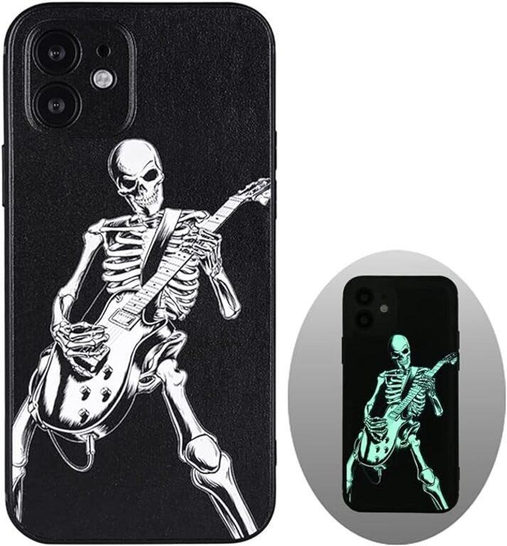 X spirit Skull Case for iPhone 12, Skeleton Playin