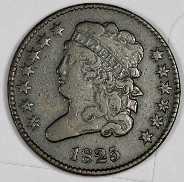 1825 Bust Half Cent Better Date