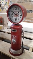 Route 66 Gas Pump Table Clock