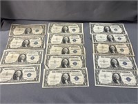 (14) $1 Silver Certificates