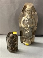 (2) Early Tin Candy Molds