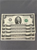 (6) $2 Bills