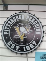 New BOTTLE CAP SIGN Pittsburgh Penguins