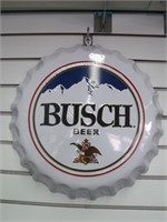 New BOTTLE CAP SIGN Busch