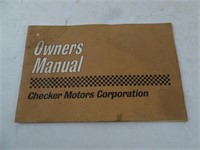 Vintage Checkered Motor Company Owners Manual