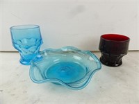 Lot of 3 Depression Glass Items