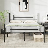 Novilla Metal King Size Bed Frame with Headboard