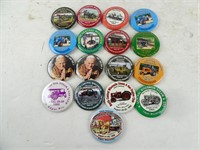 Lot of 17 Pin Buttons - North Central Wisconsin