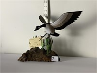 S. L. BROWN WILDFOWL CARVING 12" W X 9.75" H