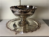 RODGERS BROTHERS PUNCH BOWL AND LINER OVERSIZED