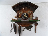 Vintage Wood German Cuckoo Clock  (For Parts/Not