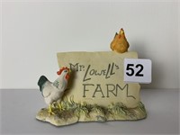 MR. LOWELL'S FARM SIGN W/ HEN AND ROOSTER