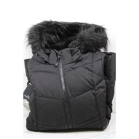 Arctic Expedition Chevron Quilted Down Parka-Black