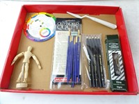 Lot of Misc. Artists Items - Charcoal Brushes