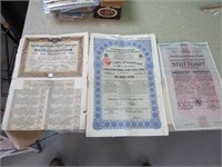 3 - German Bond Certificates - 1920's