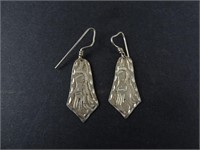 Pair of Cut Sterling Silver Dangle Earrings 4g