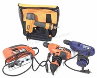 (4pc) Rigid Nailer, B&d Jigsaw, Drills