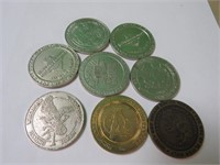 8 - One Dollar Casino Gaming Tokens