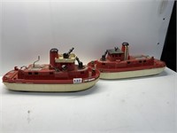IDEAL TOYS BOATS, FIREFIGHTER BOATS ONE HAS NO