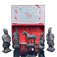 Antique Qin Dynasty Terracotta Soldiers Set