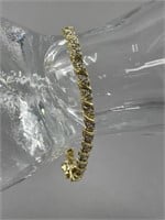 6 1/2'' 10K Yellow Gold Diamond Tennis Bracelet