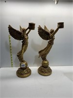 ANGEL CANDLE STICK HOLDER 15.5" H, TIMES 2