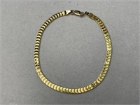 14KYG 8.25'' Reversible Herringbone Bracelet