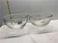 AMBIANCE GLASS BOWLS CANDLEWICK 4.5" H X 8"