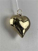 14KYG Puffed Heart Charm