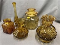 Amber Pattern Glass