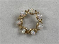 14KYG 7 Opal Brooch