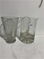 VASES 9.5" H ANCHOR HOCKING & OTHER, HEAVY