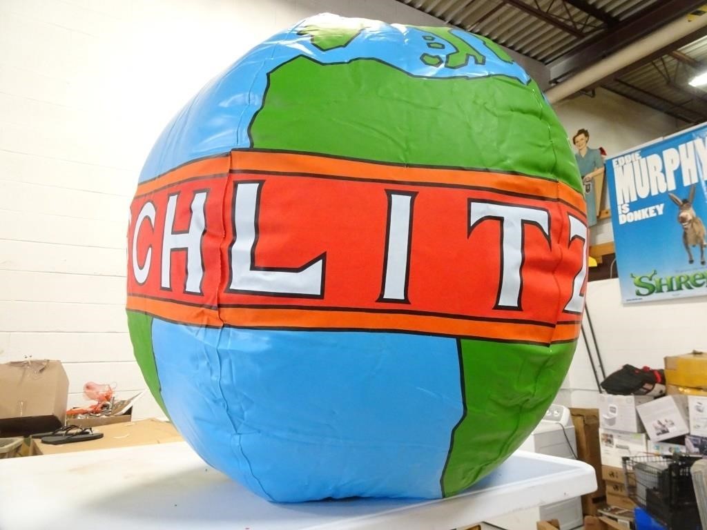 Rare Giant Schlitz Beer Inflatable Globe Approx.