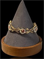 Antique Victorian 14k Gold X Tennis Bracelet