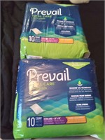 Prevail underpads new XL lot of 2