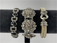 Sterling Silver Bracelets, Mesh Bangle