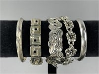 Sterling Silver Hinged Bangles and Bracelets