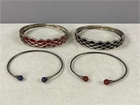 Sterling Silver Hinged Bangles and Cuff Bracelets