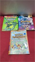 3 vintage pokemon books