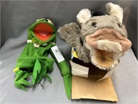 Kermit The Frog & Steiff Donkey Puppets