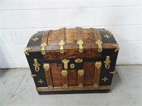 Antique Curve Top Refurbished Steamer Chest with