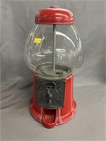 Vintage White Metal Bubble Gum Dispenser