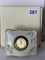 LENOX MORNINGSIDE COTTAGE CLOCK, 3", NIB