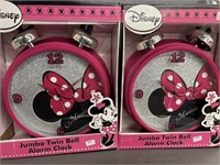 Minnie and Mickey Mouse Twin Bell Alarm Clocks