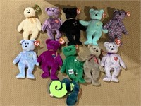 11 TY BEANIE BABIES WITH TAGS