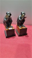 Heavy brass monkey book ends