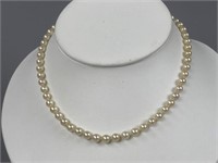 Vintage 18K Yellow Gold Pearl 16" Necklace